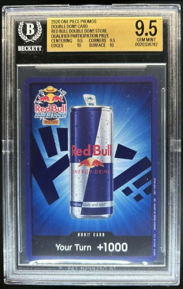 2026 One Piece Red Bull Double Don!! Your Turn Participation Prize BGS 9.5