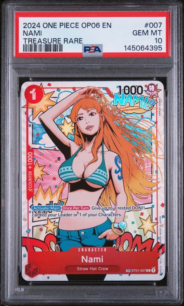 (A) 2024 One Piece English ST01-007 Nami Treasure Rare TR!! PSA 10!!!
