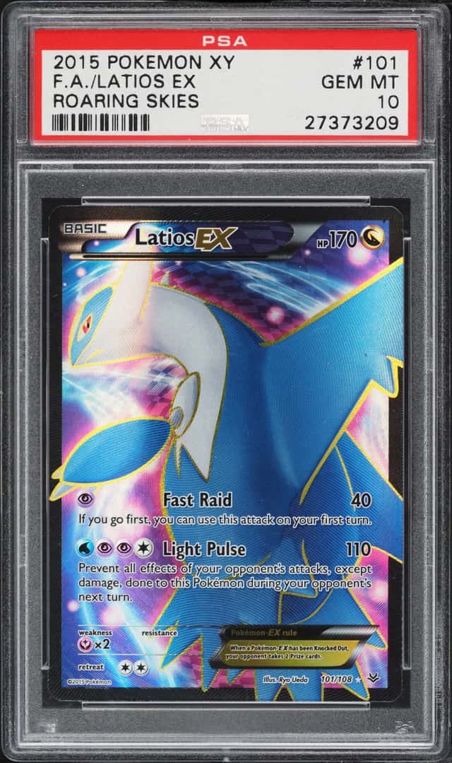 2015 Pokemon XY Roaring Skies Full Art Latios EX #101 PSA 10 GEM MINT
