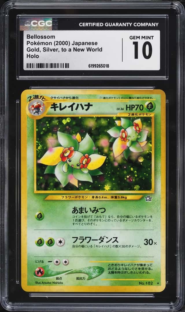 2000 Pokemon Japanese Neo Holo Bellossom #182 CGC 10 GEM MINT