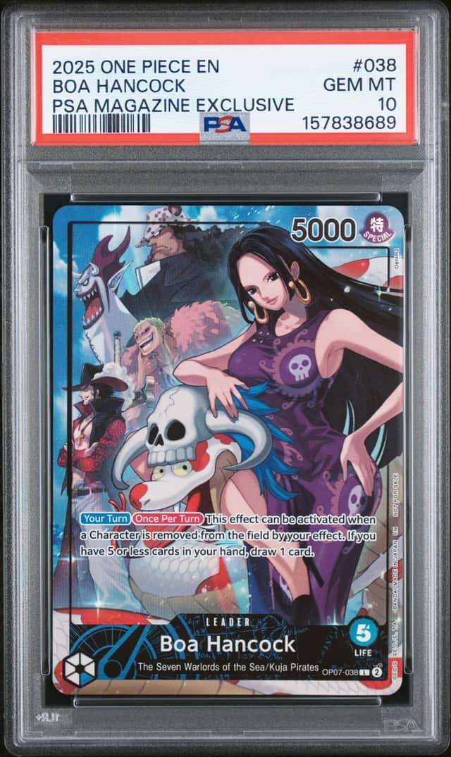 2025 One Piece Promo PSA Magazine Exclusive Leader Boa Hancock #OP07-038 PSA 10 GEM MINT