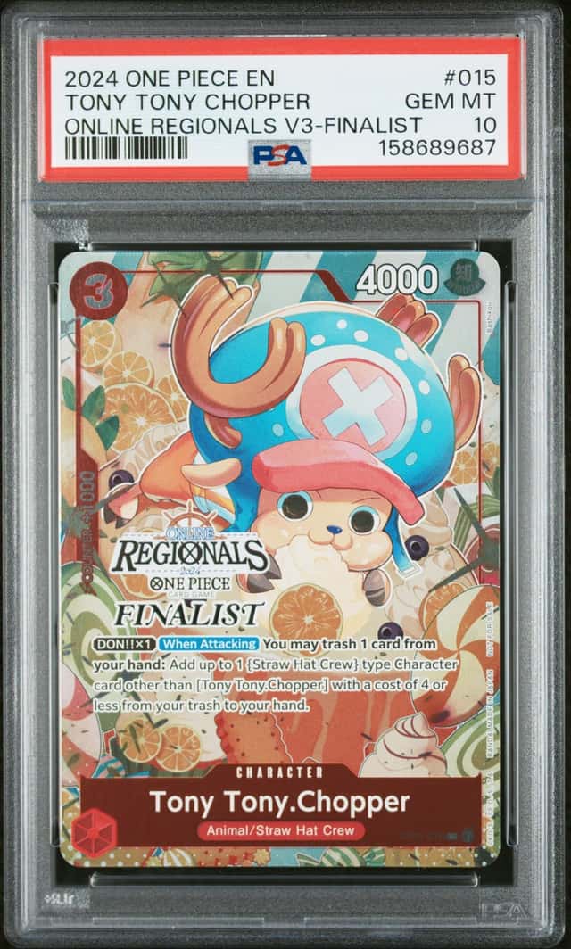 2024 One Piece EN Online Regionals V3 Finalist #015 Tony Tony Chopper PSA 10 GEM