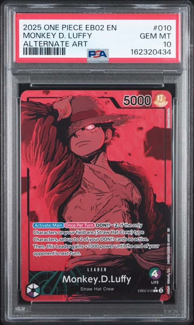 2025 ONE PIECE EB02-EXTRA BOOSTER -ANIME 25TH COLLECTION- MONKEY D. LUFFY PSA 10