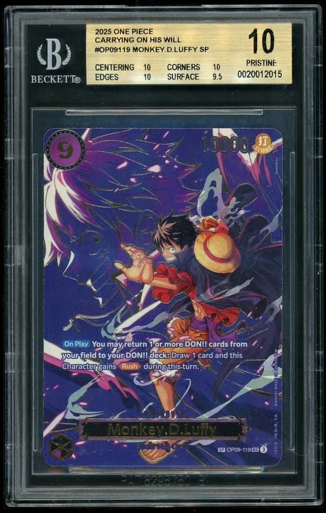 One Piece Monkey.D.Luffy 2025 Carrying on His Will Special Rare BGS 10