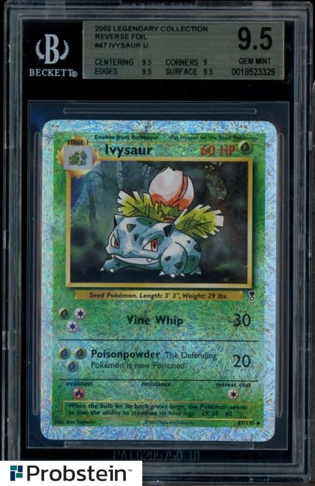 2002 Pokemon Legendary Collection Reverse Holo Foil #47 Ivysaur U BGS 9.5 GEM MT