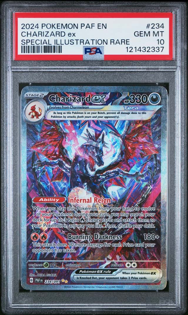 2024 POKEMON PALDEAN FATES SPECIAL ILLUSTRATION RARE #234 CHARIZARD EX PSA 10