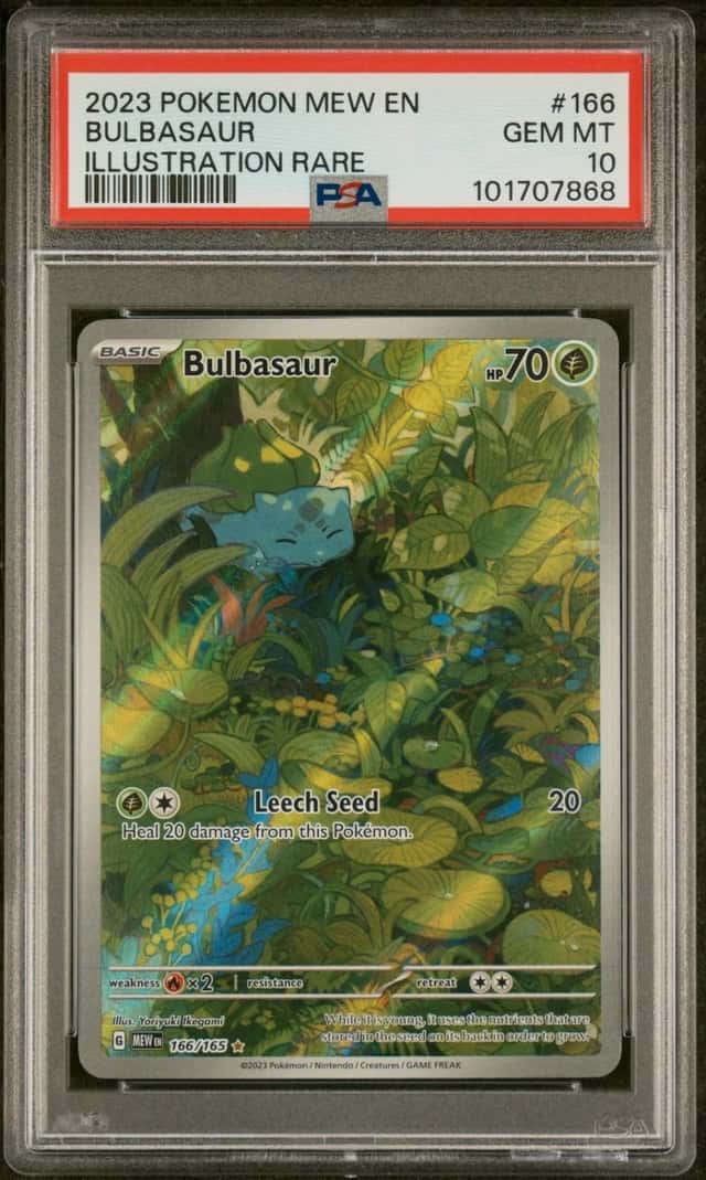 Pokemon Bulbasaur 151 166/165 Illustration Rare PSA 10 Gem Mint