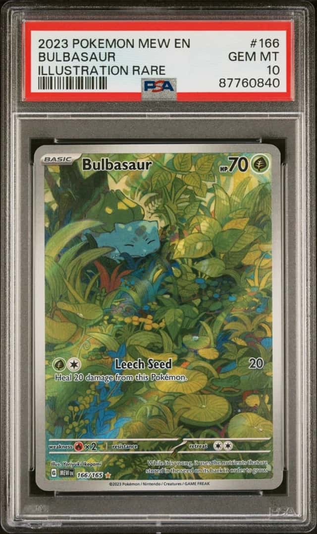 Pokemon Bulbasaur 151 166/165 Illustration Rare PSA 10 Gem Mint
