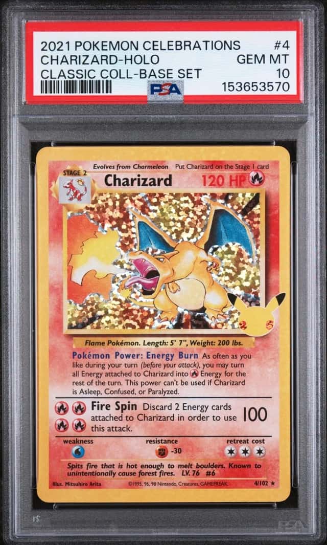 Pokemon Charizard Holo Celebrations Classic Coll. 4 PSA 10 Gem Mint