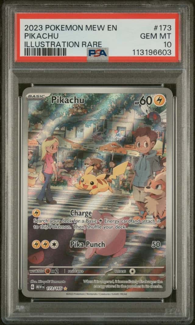 Pokemon Pikachu 151 173/165 Illustration Rare PSA 10 Gem Mint