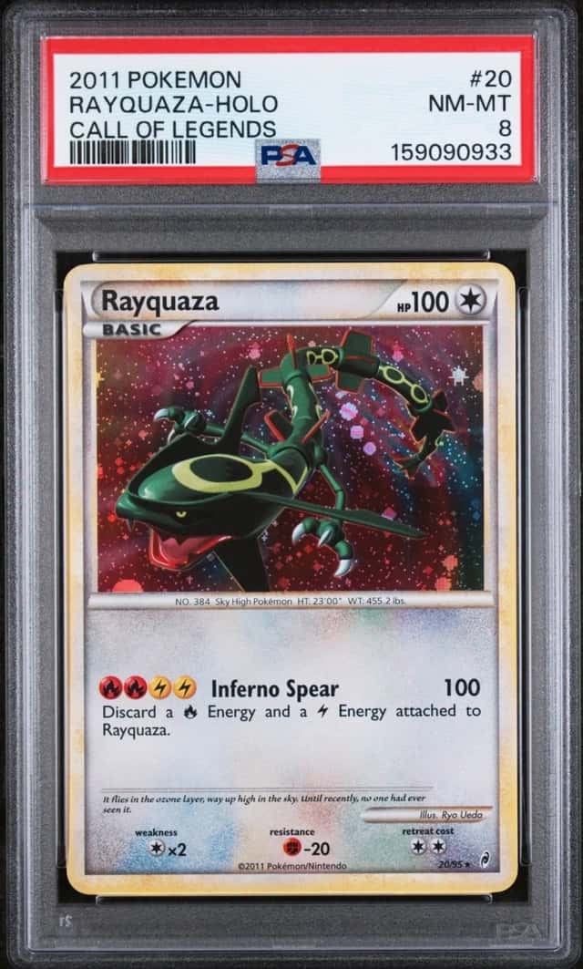 Pokemon - 2011 - Call of Legends - PSA 8 - Rayquaza - 20/95 - Holo