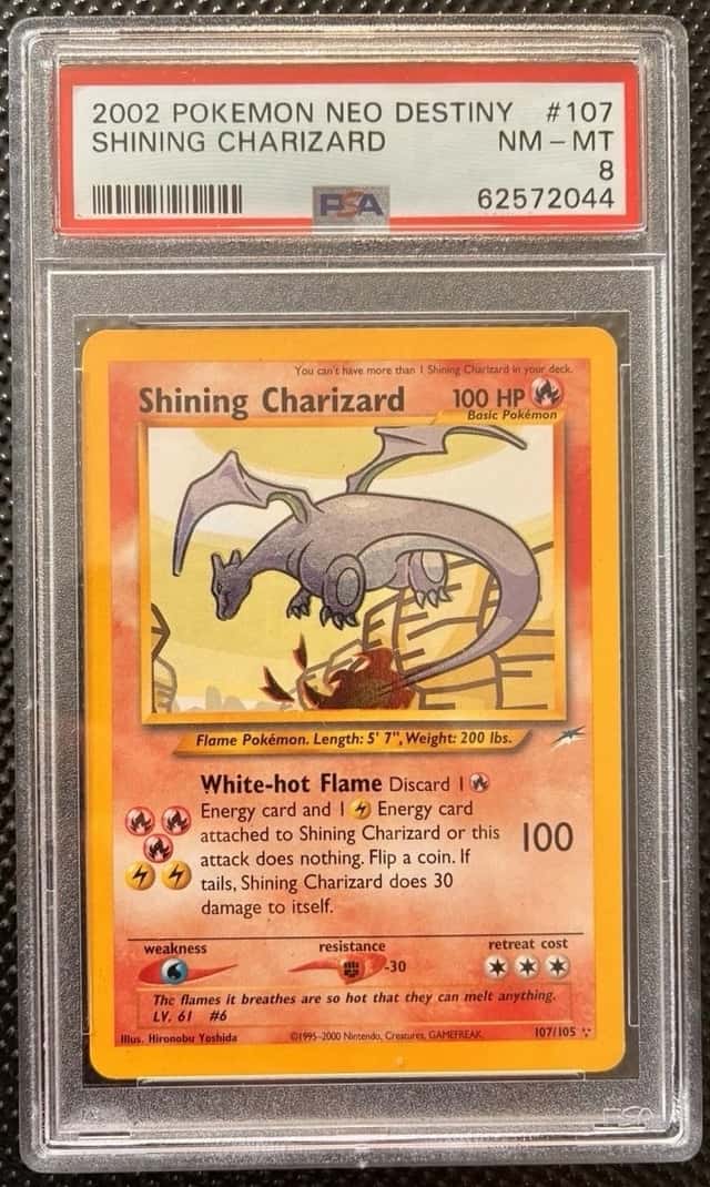Pokemon Shining Charizard Neo Destiny #107 - PSA 8