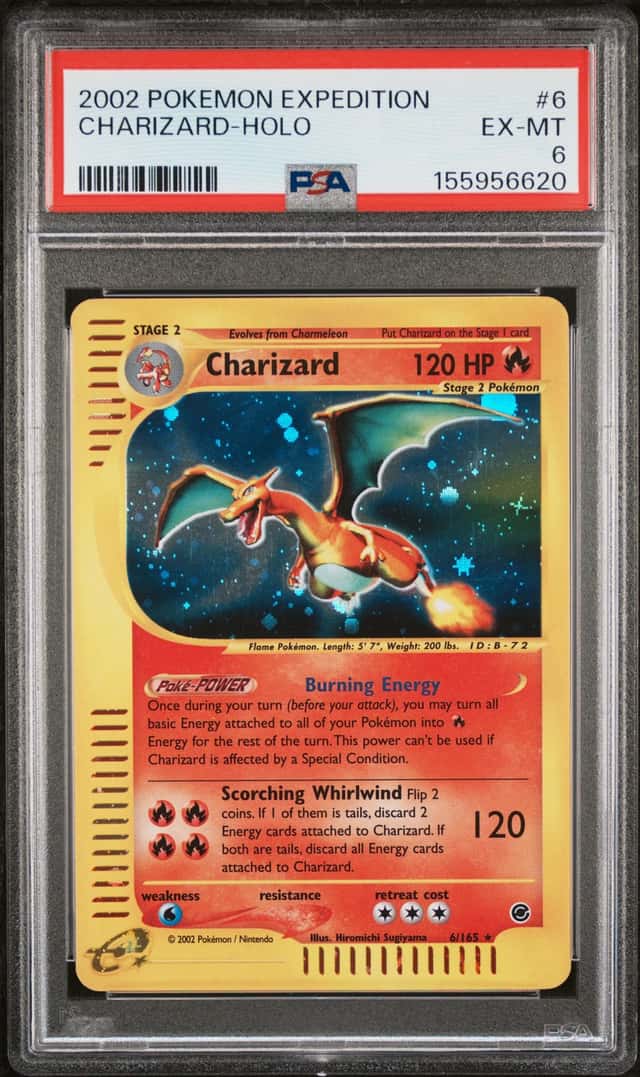 2002 Pokemon Expedition Charizard Holo #6/165 PSA 6