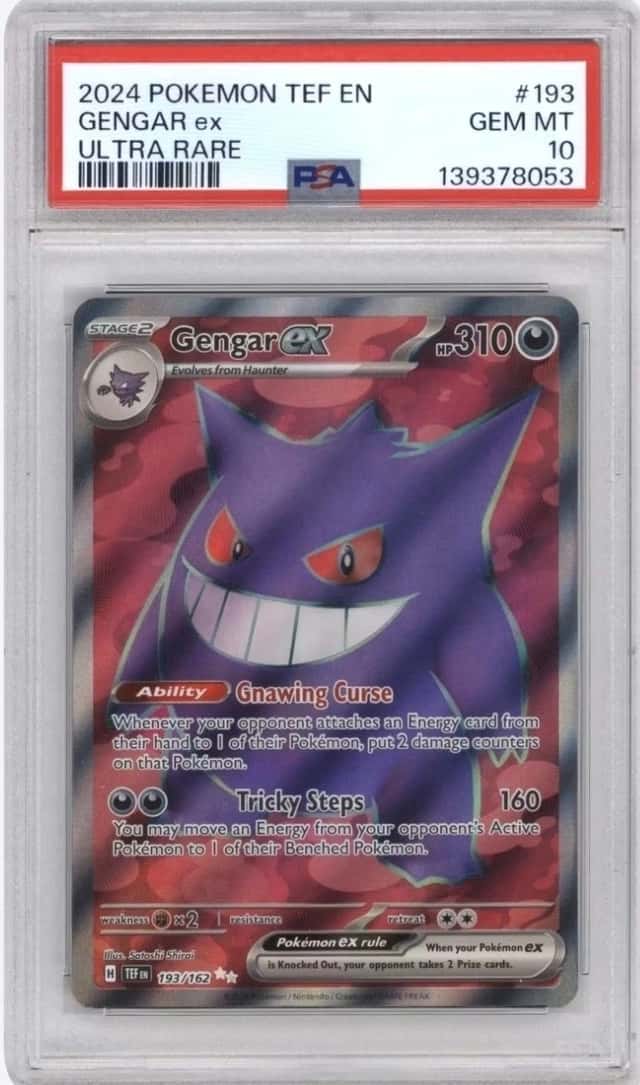 Gengar ex 2024 Pokemon SV · Temporal Forces Base · #193 Psa 10 Gem Mint