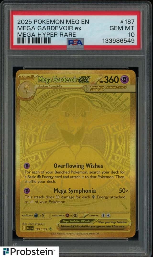 2025 Pokemon MEG EN Mega Hyper Rare #187 Mega Gardevoirex PSA 10