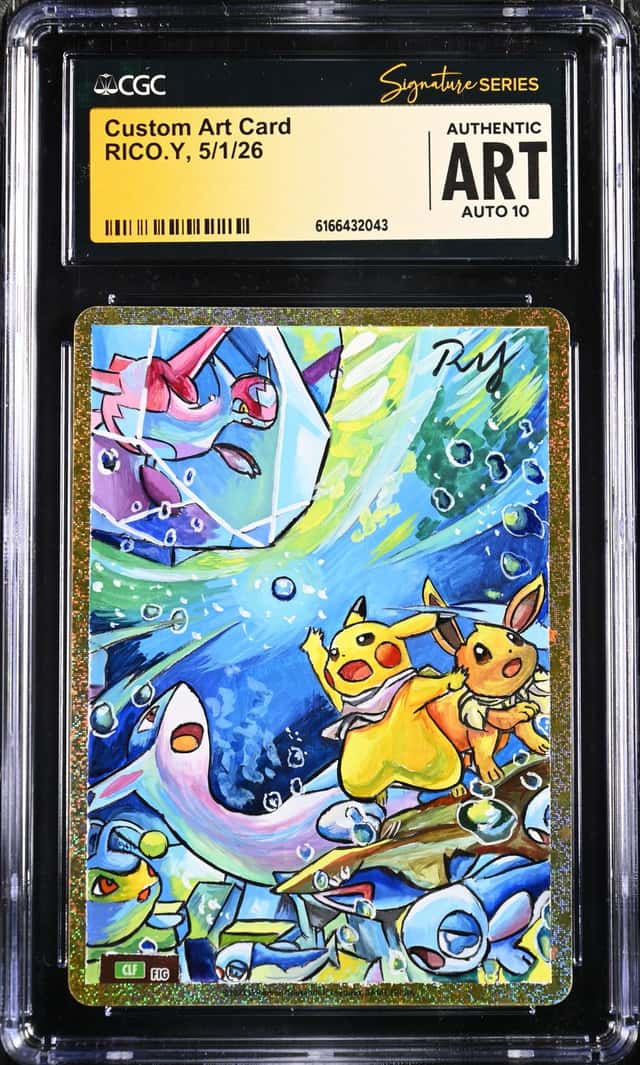 Pokemon CGC AUTH AUTO 10 Custom Art Card Pikachu RICO.Y 2023 CLF FIG Japanese
