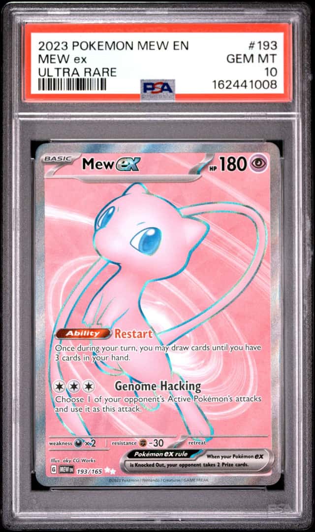 Pokemon TCG Mew ex Ultra Rare Holo 193/165 Sv: Scarlet & Violet 151 EN PSA 10