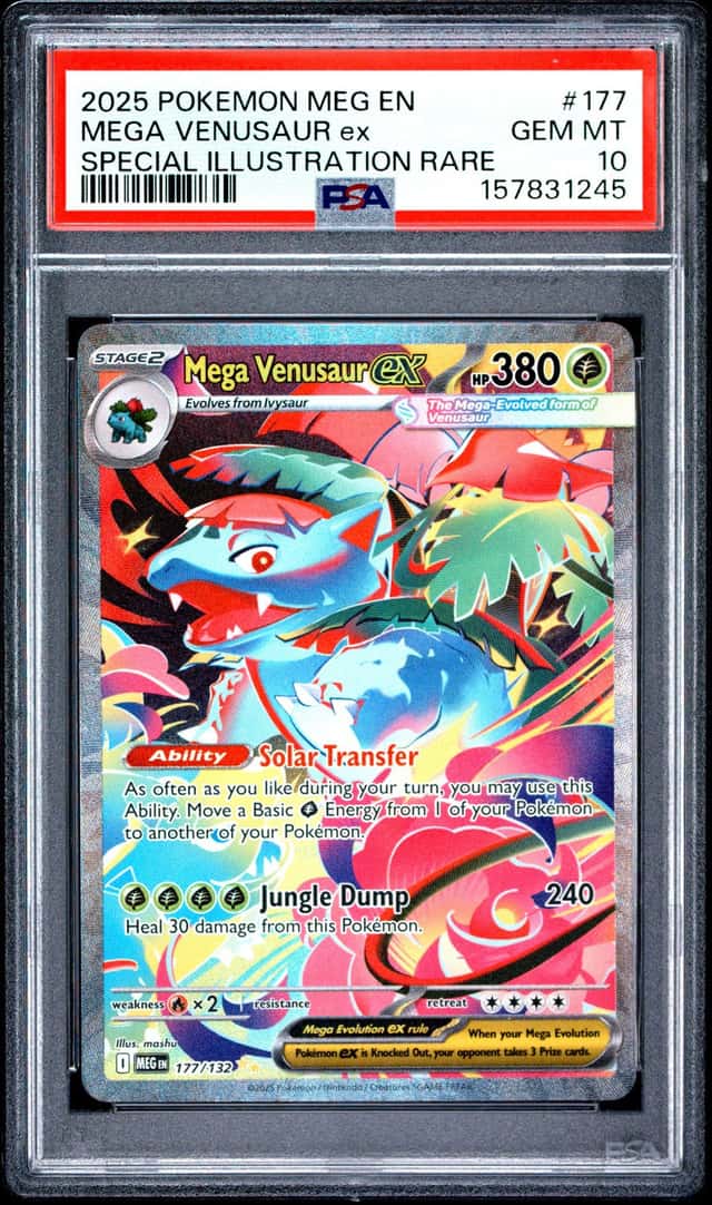 2025 POKEMON MEGA EVOLUTION SPECIAL ILLUSTRATION RARE MEGA VENUSAUR EX PSA 10