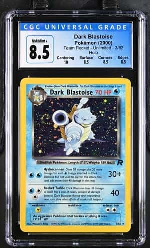 CGC 8.5 Dark Blastoise 3/82 Team Rocket Unlimited Holo Rare English 2000
