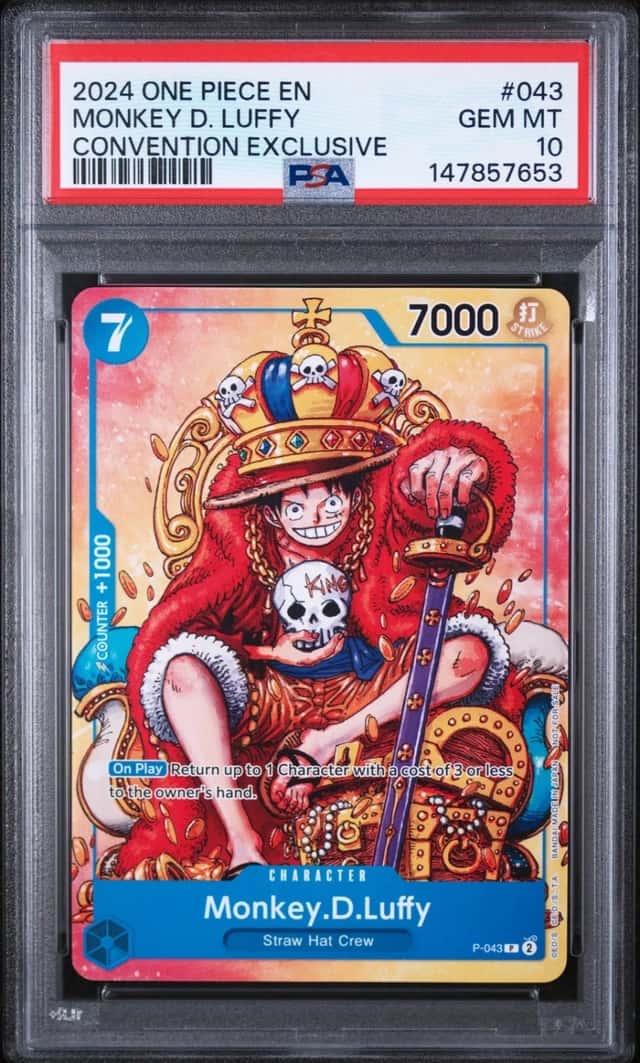 2024 ONE PIECE PROMOS CONVENTION EXCLUSIVE #043 MONKEY D. LUFFY PSA 10
