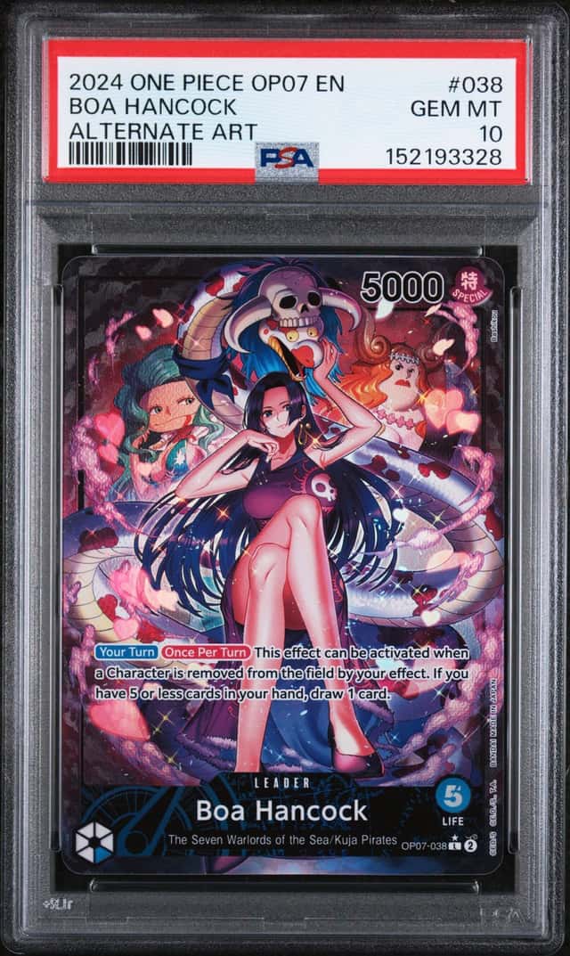 2024 One Piece OP07 En Alternate Art #038 Boa Hancock PSA 10 GEM MINT