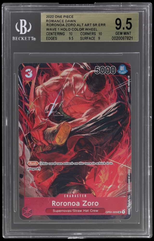 2022 One Piece Romance Dawn Par Err Wave 1 Holo Color Wheel Roronoa Zoro #OP01025