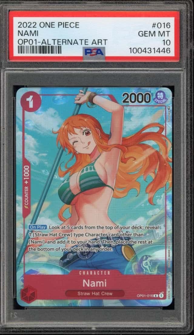 One Piece Nami Romance Dawn Op01-016 Alternate Art PSA 10 Gem Mint