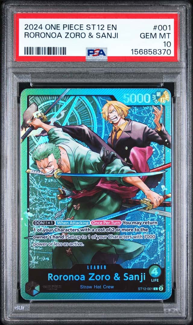 One Piece Roronoa Zoro & Sanji ST12-001 PSA 10 Gem Mint