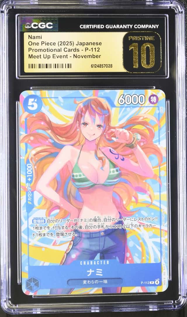 Nami One Piece 2025 P-112 Japanese Promo Meet Up Event November CGC Pristine 10
