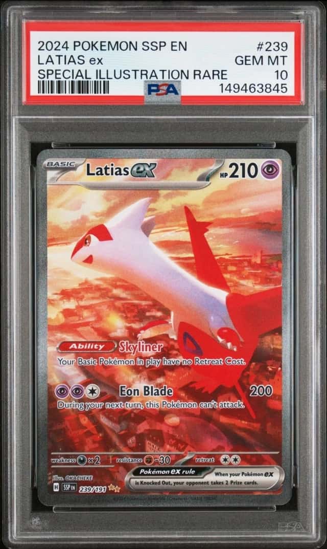 Pokemon Latias Ex Surging Sparks Special Illustration Rare #239 PSA 10 Gem Mint