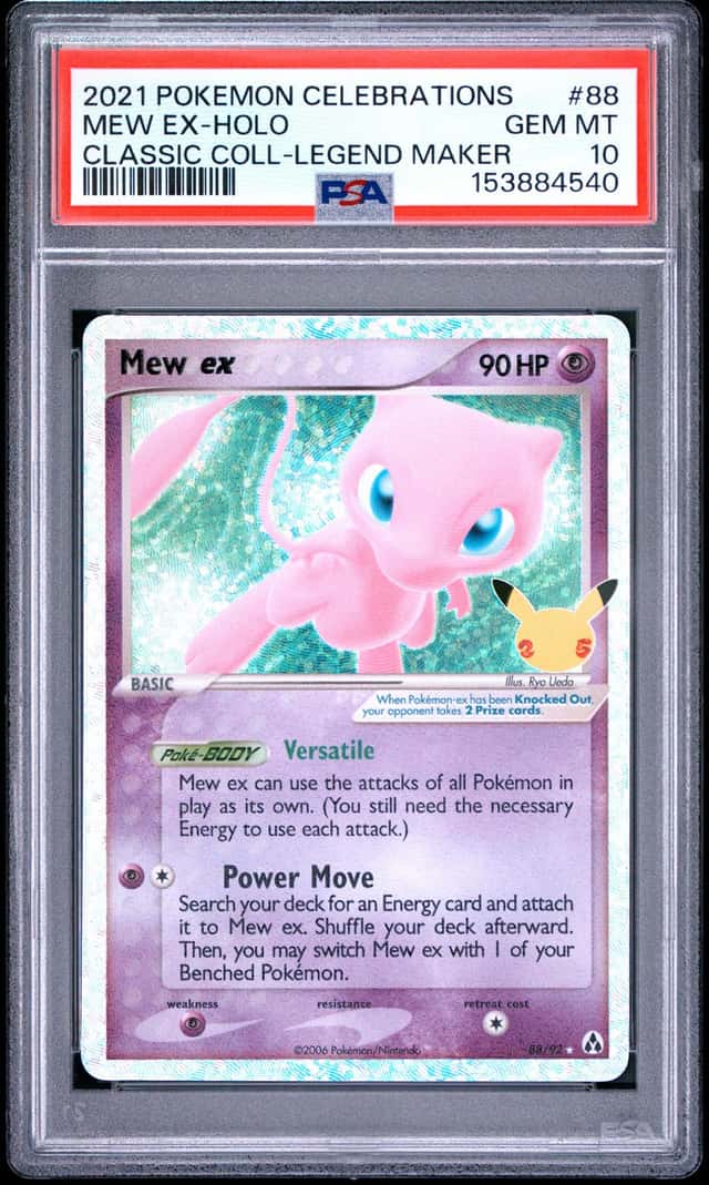 Pokemon Mew EX Holo Celebrations Classic Coll. 88 PSA 10 Gem Mint