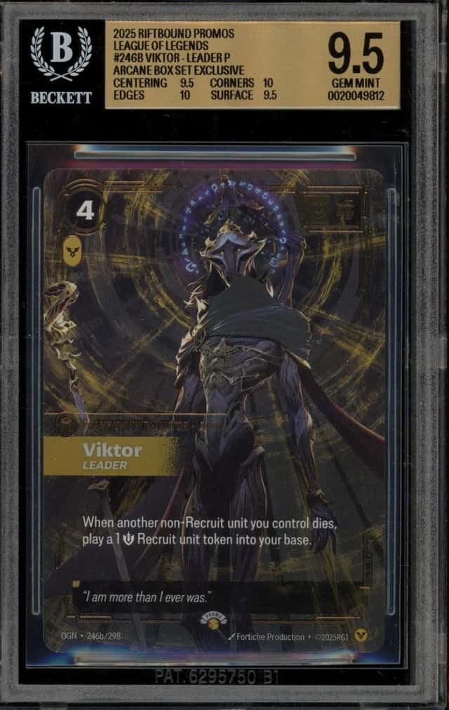 Riftbound League Of Legends Viktor Leader Arcane Bx. Set Promo 246B BGS 9.5