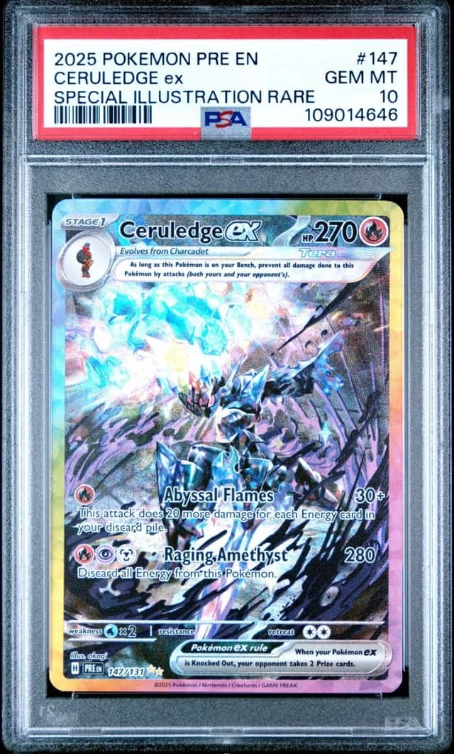 Pokemon Ceruledge ex Prismatic Evolutions 147/131 SIR PSA 10 Gem Mint