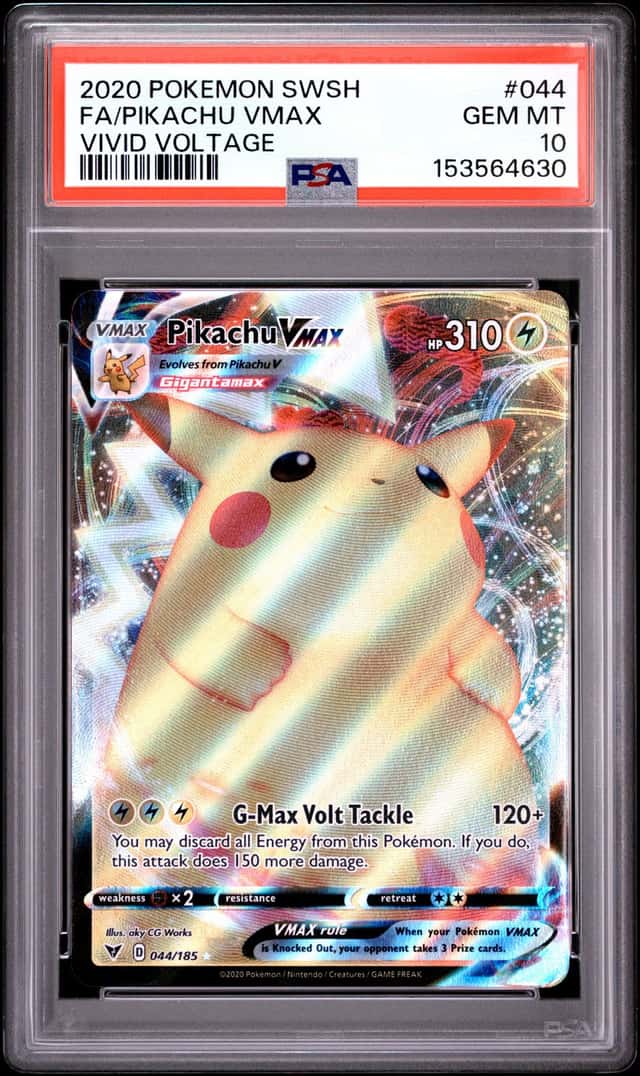 2020 Pokemon Pikachu VMAX Vivid Voltage PSA 10