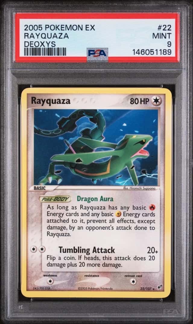 Pokemon Rayquaza EX Deoxys 22/107 PSA 9 Mint
