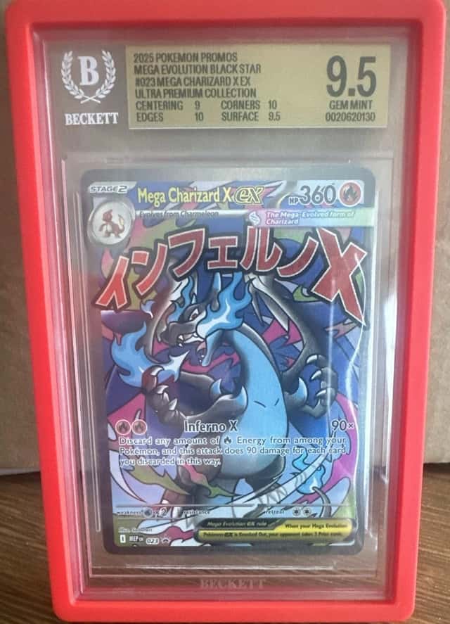 2025 Pokemon MEP Black Star Promos Mega Charizard X ex #023 BGS 9.5 GEM MINT