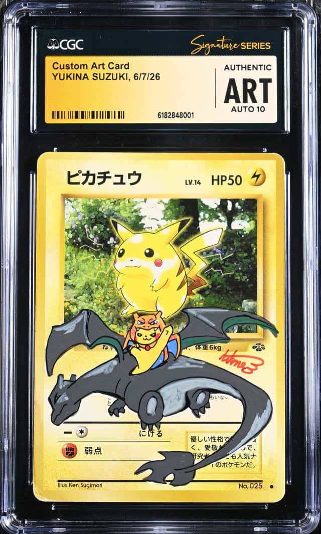 Pokemon CGC AUTH AUTO 10 Pikachu YUKINA SUZUKI 1996 No.025 Japanese