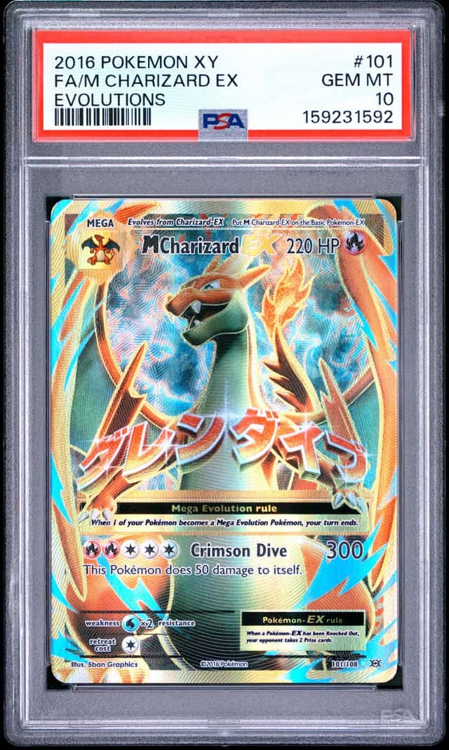 2016 Pokemon XY Evolutions M Charizard EX Ultra Rare #101/108 PSA 10 GEM MINT