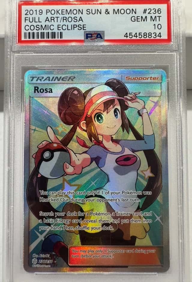 Pokemon Sun And Moon Fa/ Rosa Cosmic Eclipse #236 Gem Mint Psa 10