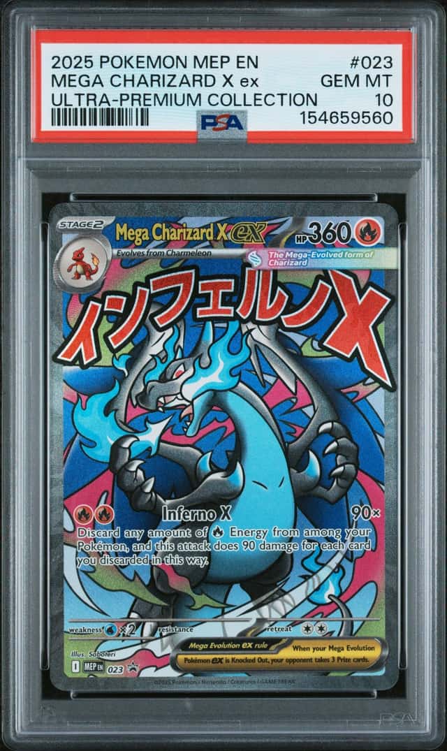 🔥POKEMON MEP EN MEGA CHARIZARD x Ex ULTRA-PREMIUM COLLECTION #023- PSA 10 🐉