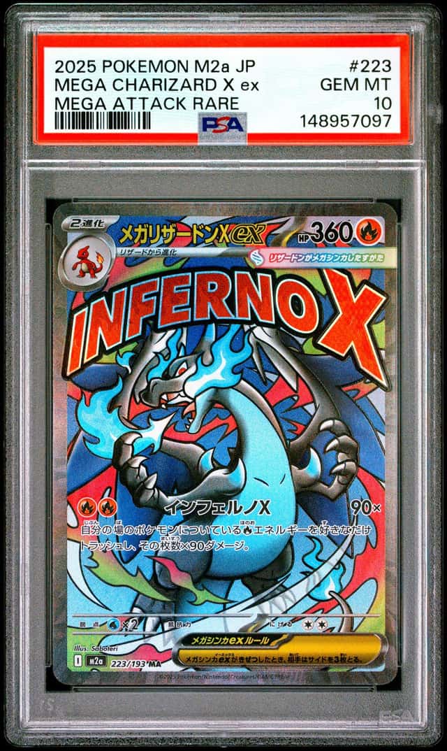 PSA 10 Mega Charizard X ex 223/193 Mega Attack Rare Japanese Mega Dream Pokemon