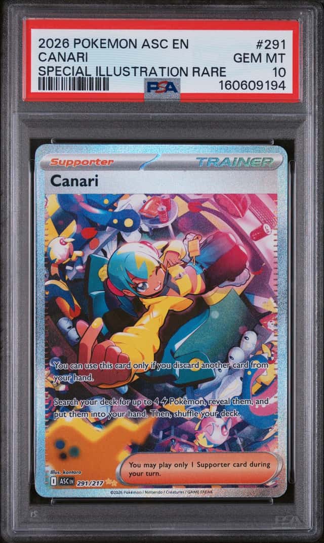 2026 POKEMON ASC EN-ASCENDED HEROES SPECIAL ILLUSTRATION RARE #291 CANARI PSA 10