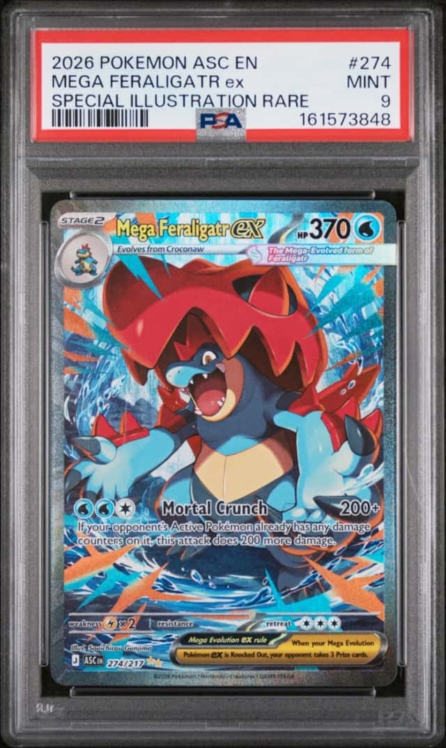 2026 POKEMON ASCENDED HEROES SPECIAL ILLUSTRATION RARE MEGA FERALIGATR EX PSA 9