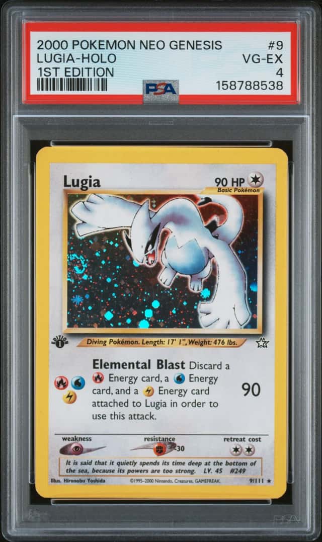 2000 Pokemon Neo Genesis Lugia Holo 1st Edition #9/111 PSA 4 SWIRL!!