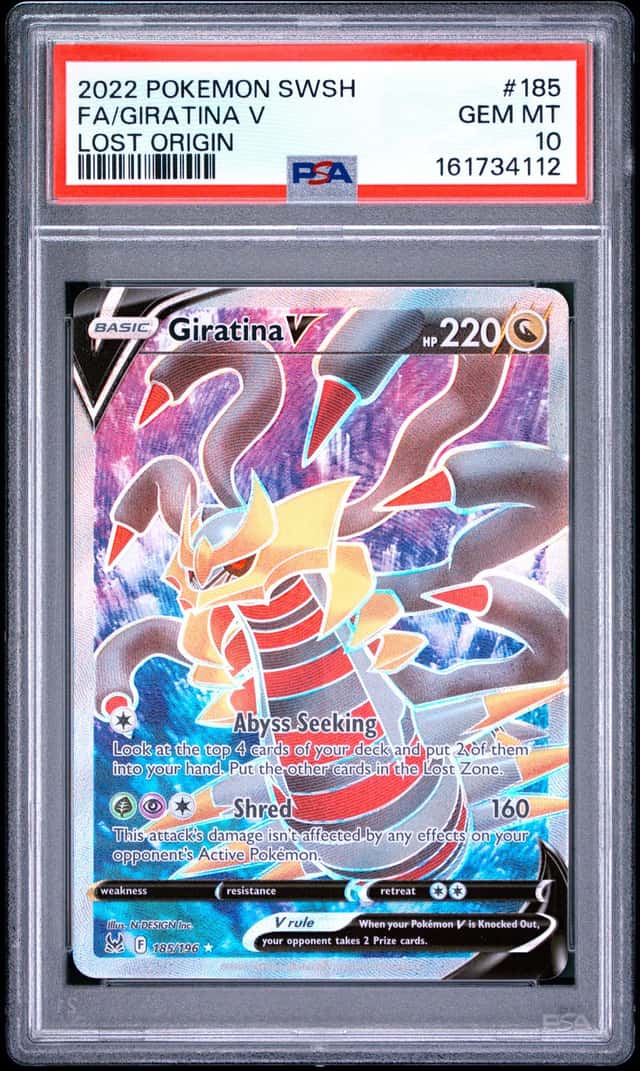 GIRATINA V 2022 POKEMON LOST ORIGIN FULL ART #185 PSA 10 Q1940