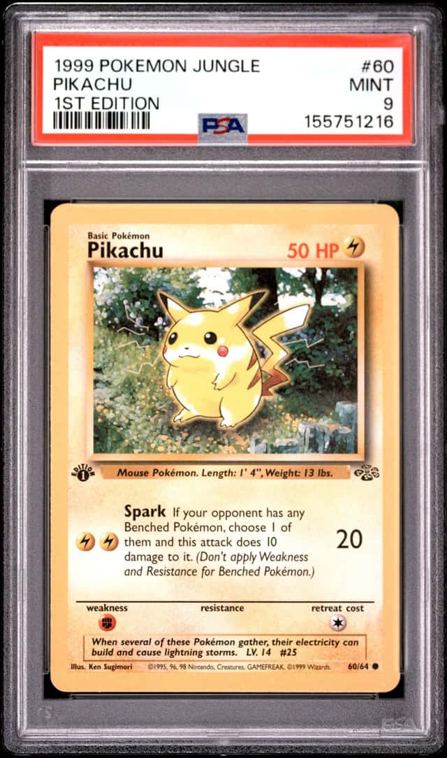 1999 POKEMON JUNGLE 1ST EDITION #60 PIKACHU PSA 9