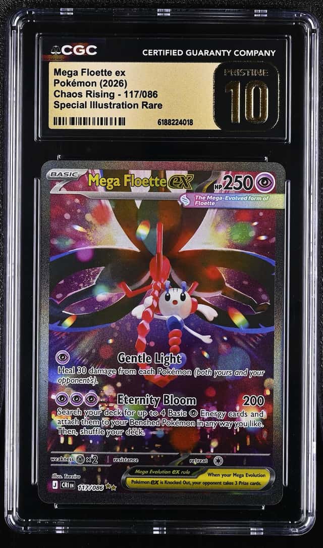 POKEMON MEGA FLOETTE EX 2026 CHAOS RISING #117/086 SIR CGC PRISTINE Q7285