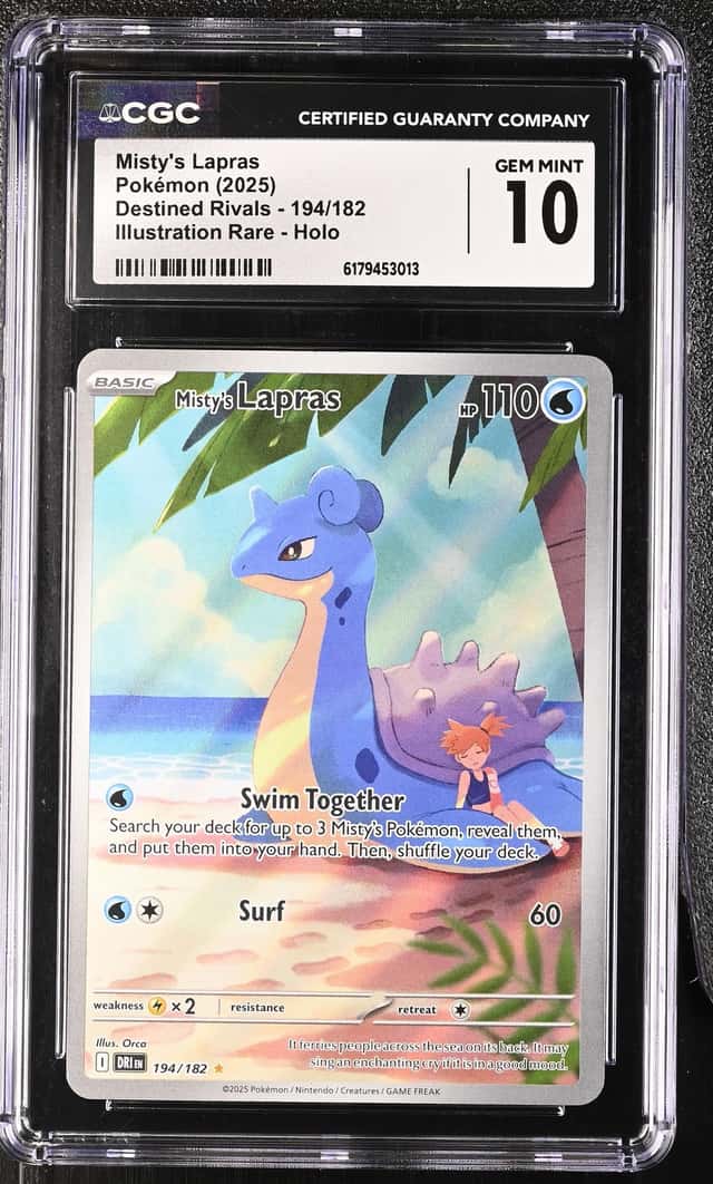 2025 Pokémon Misty's Lapras IR Holo Destined Rivals 194/182 CGC 10