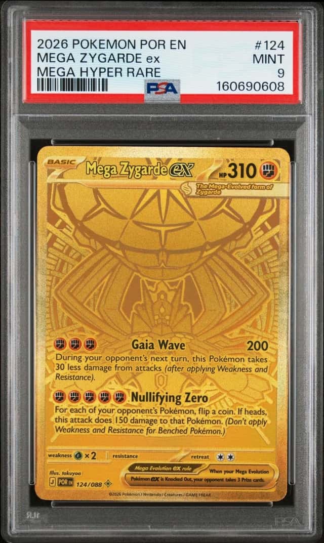 2026 POKEMON POR EN-PERFECT ORDER MEGA HYPER RARE #124 MEGA ZYGARDE EX PSA 9