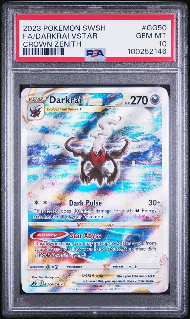 2023 Pokemon SWSH Crown Zenith Darkrai VST Galarian Gallery #GG50/GG70 PSA 10